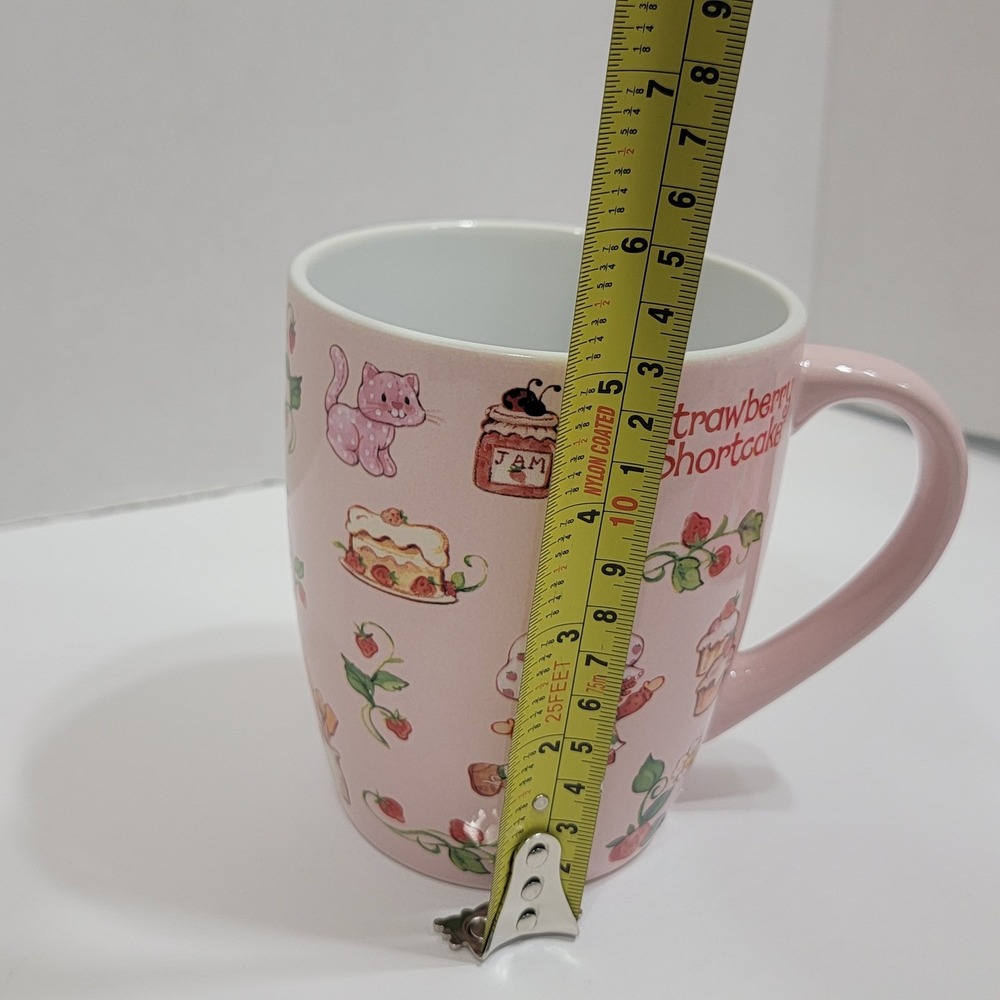 NEW! Strawberry Shortcake All Over Print Large Oversized Pink Coffee Mug 24oz - Picture 6 of 8